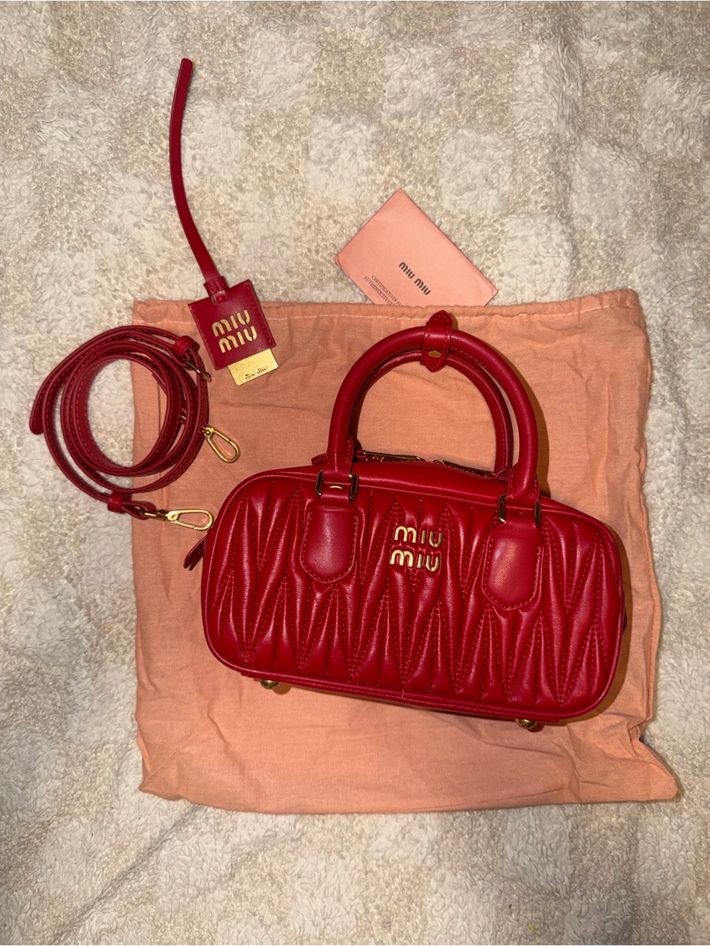 Small Red Bag Top Handle Crossbody